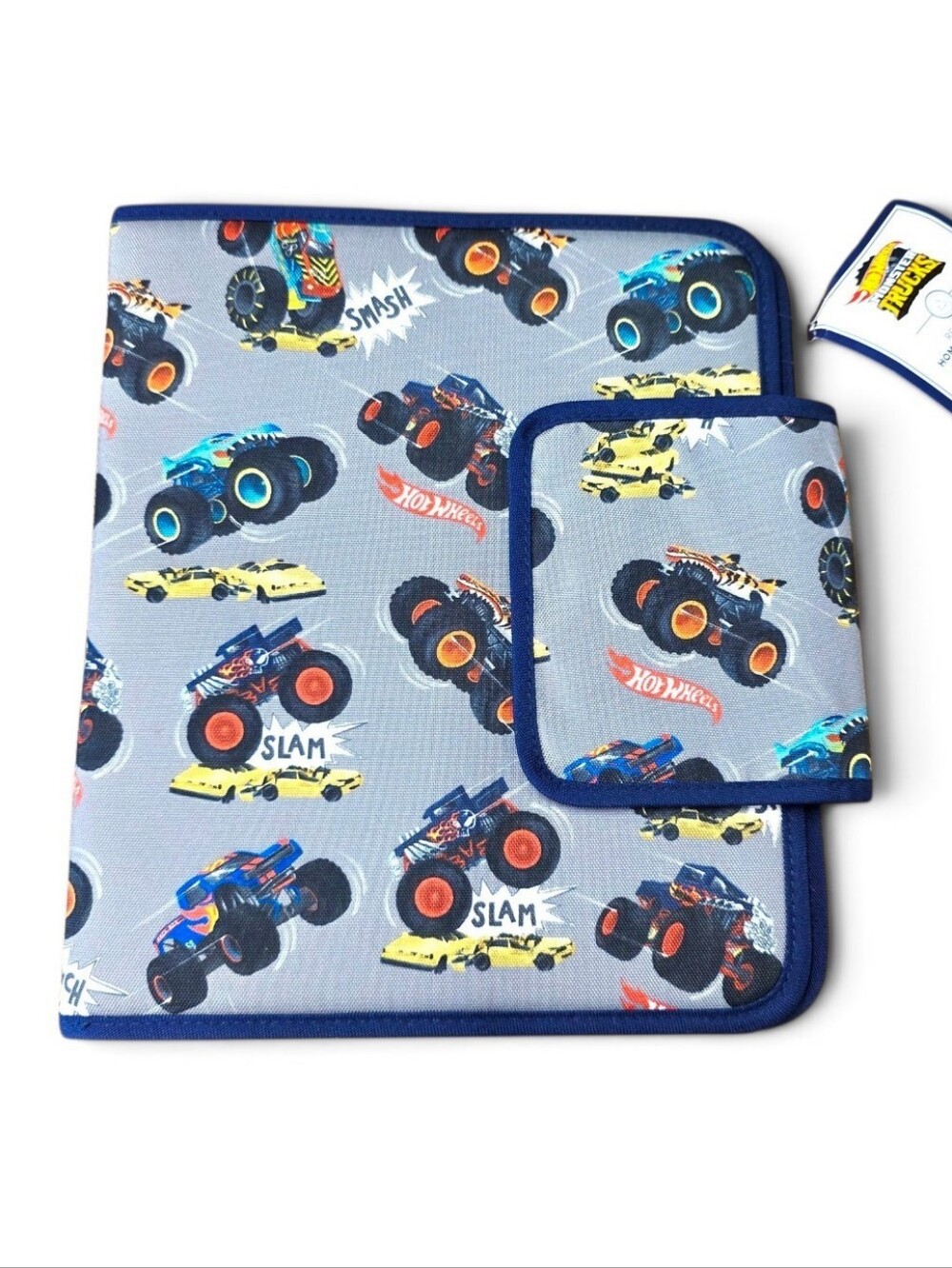 Pottery Barn Kids Hot Wheels Monster Trucks Homework Holder Binder NWT